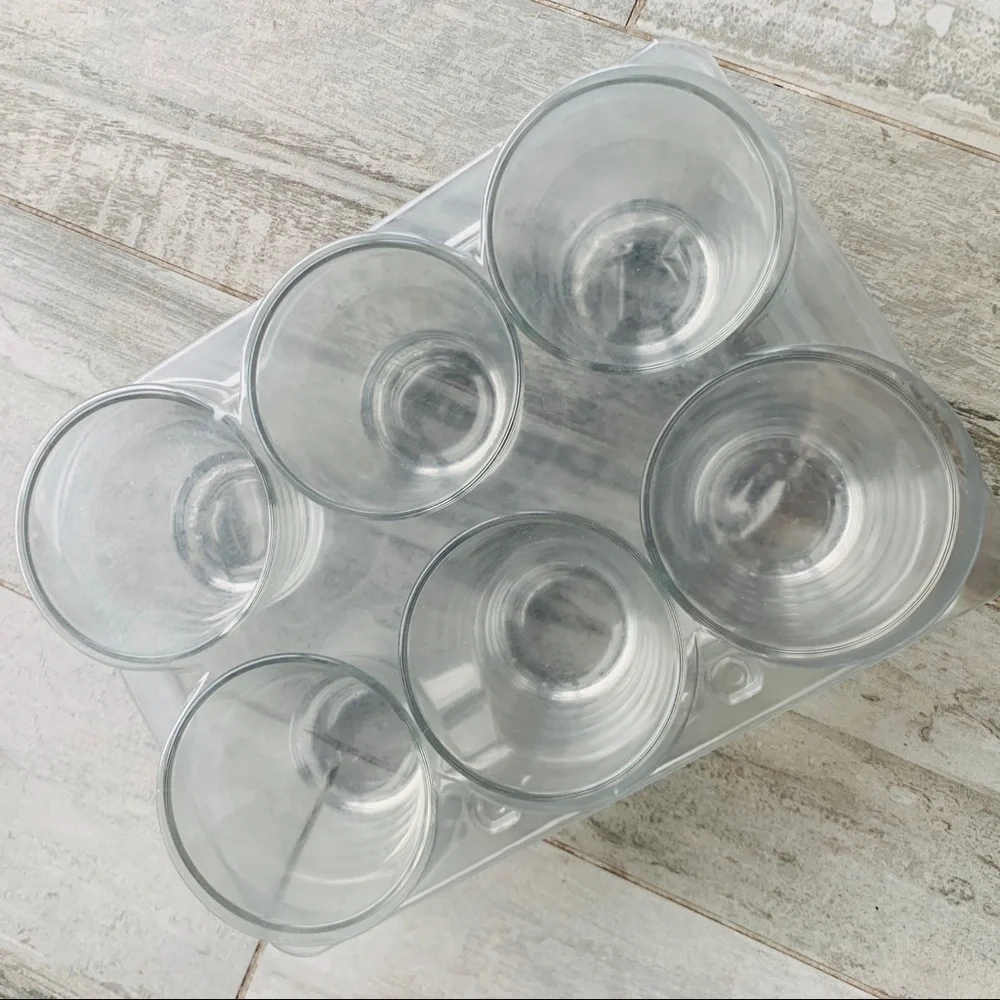 Set of 6 Glassware Shot Glass or Ice Cream or Candle Makers